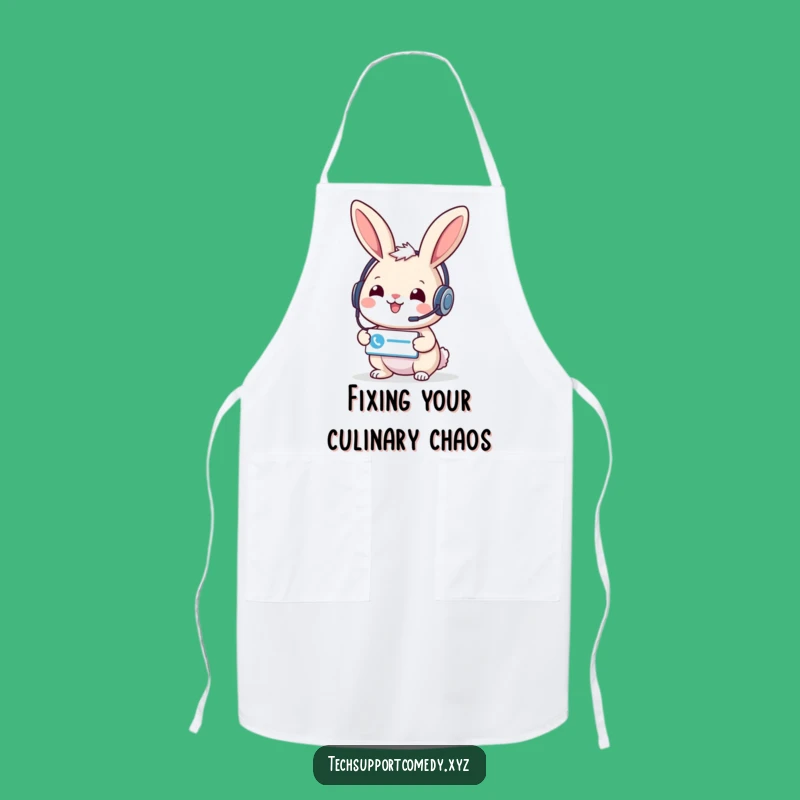 Funny Rabbit Support Apron - Cheerful Service Icon Kitchen Gift!