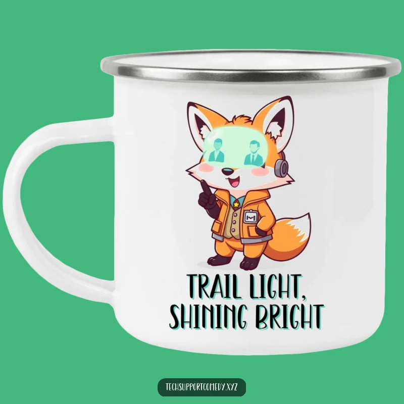 Funny Fox Diagnostic Camping Mug - Playful Tech Camp Cup Gift!