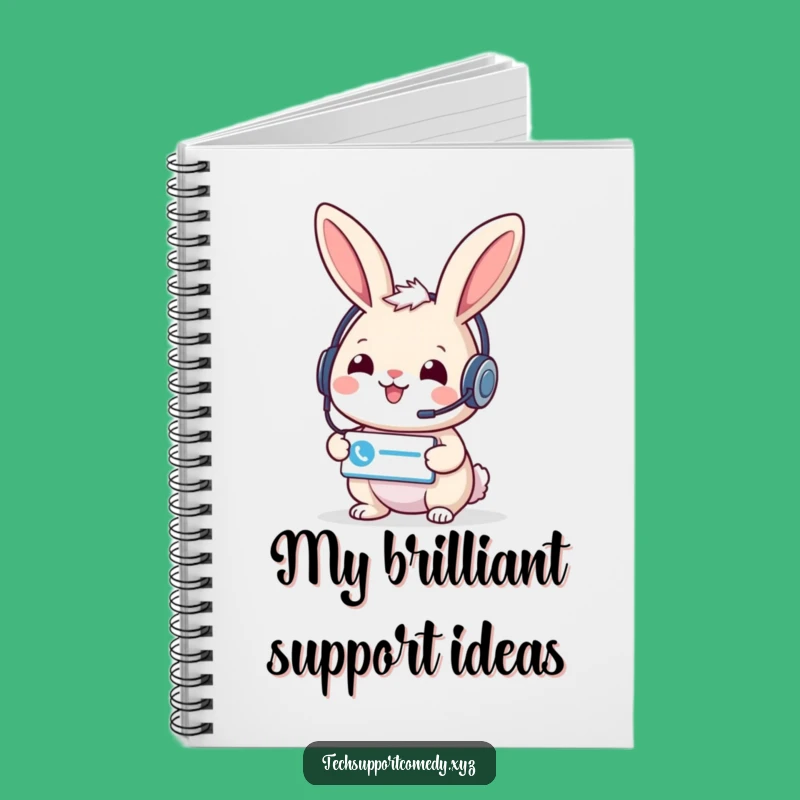 Funny Rabbit Support Notebook - Cheerful Service Journal for Helpers!