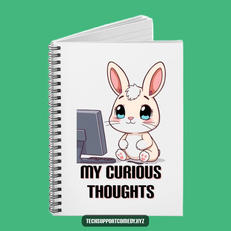 Funny Rabbit Computer Notebook - Record Your Digital Discoveries!
