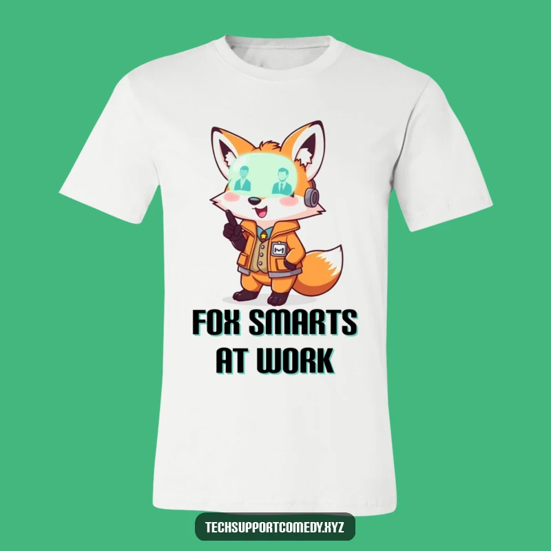 Funny Fox Diagnostic T-Shirt - Playful Pointer Tee for Tech Experts!