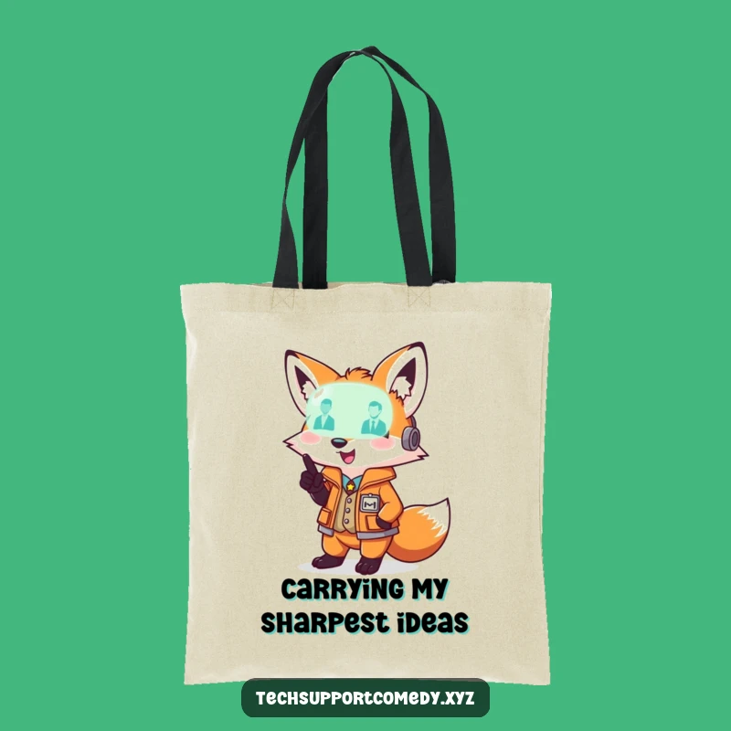 Funny Fox Diagnostic Tote Bag - Playful Pointer Carryall Gift!