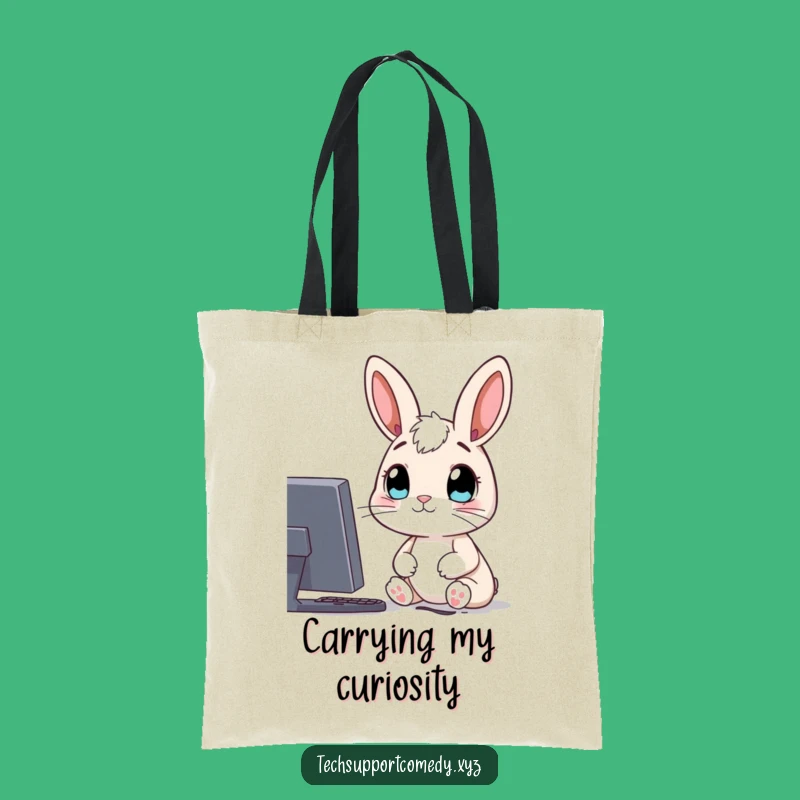 Funny Rabbit Computer Tote Bag - Carry Your Curiosity!
